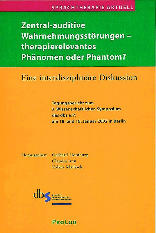 Sprachtherapie Aktuell / Zentral-auditive Wahrnehmungsstörungen