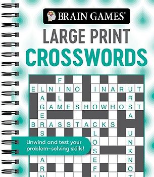 Brain Games - Large Print Crosswords (Swirls)