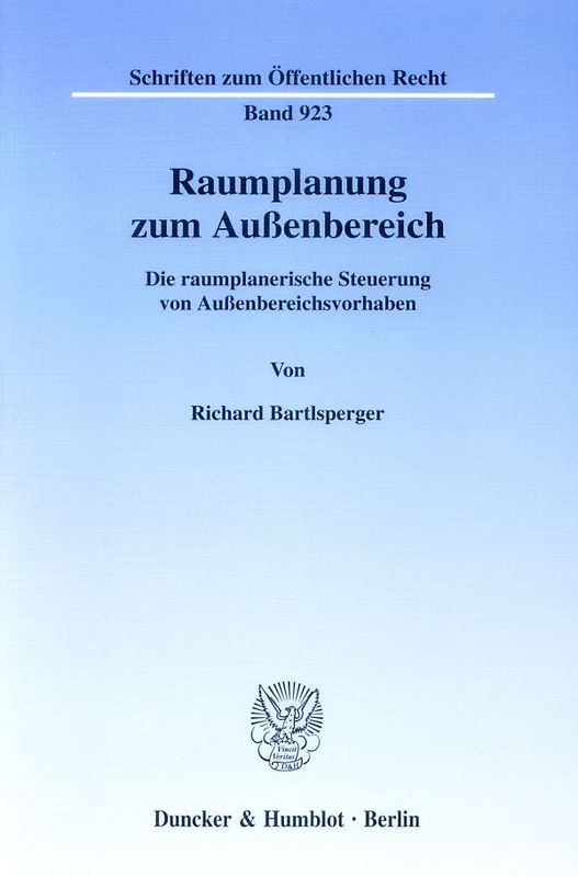 Raumplanung zum Außenbereich.