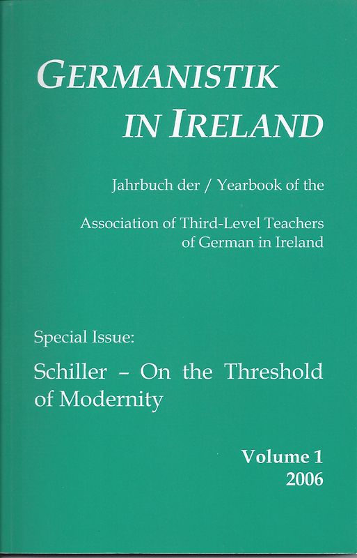 Germanistik in Ireland / Schiller - On the Treshold of Modernity