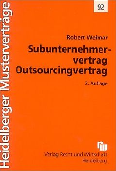 Subunternehmervertrag - Outsourcingvertrag