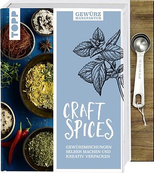 Gewürzmanufaktur Craft Spices. Buch mit Messlöffel-Set