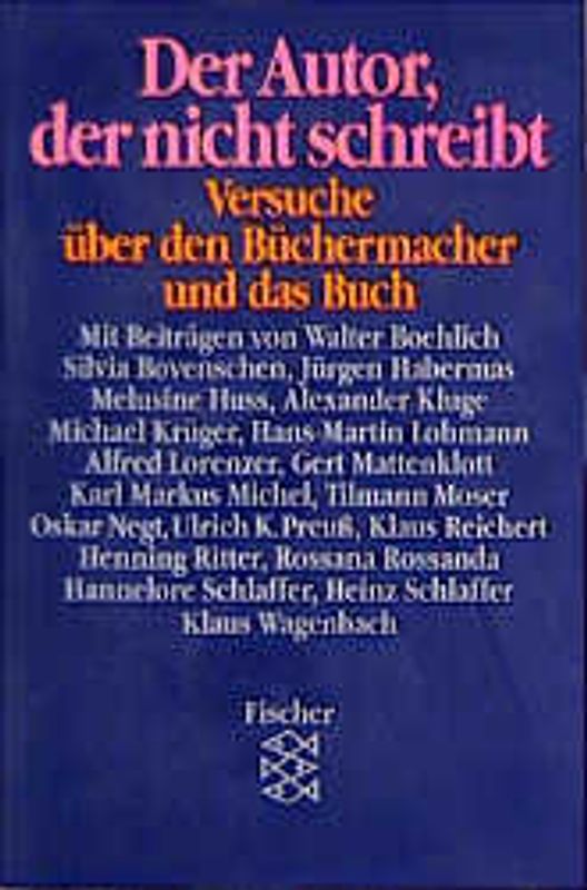 Der Autor, der nicht schreibt