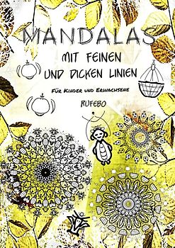 Mandalas mit feinen und dicken Linien