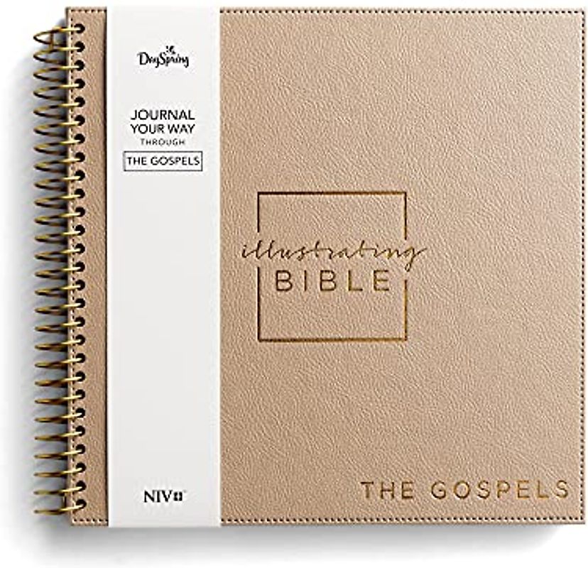 Niv, Spiral-Bound Illustrating Bible: The Gospels, Softcover Spiral, Tan