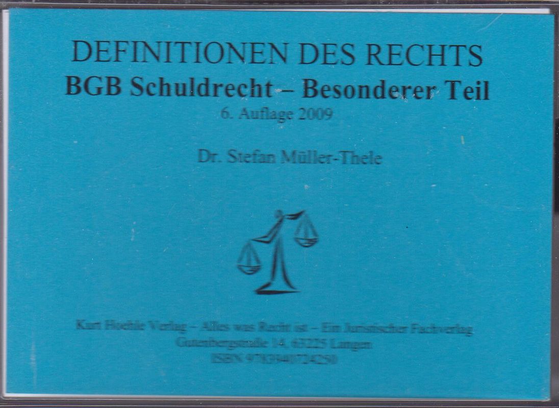 BGB Schuldrecht II - Besonderer Teil