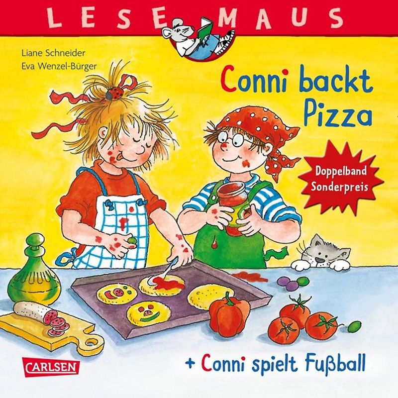 LESEMAUS 204: "Conni backt Pizza" + "Conni spielt Fußball" Conni Doppelband