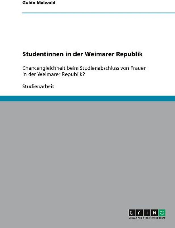 Studentinnen in der Weimarer Republik