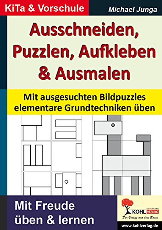 Ausschneiden, Puzzeln, Aufkleben und Ausmalen