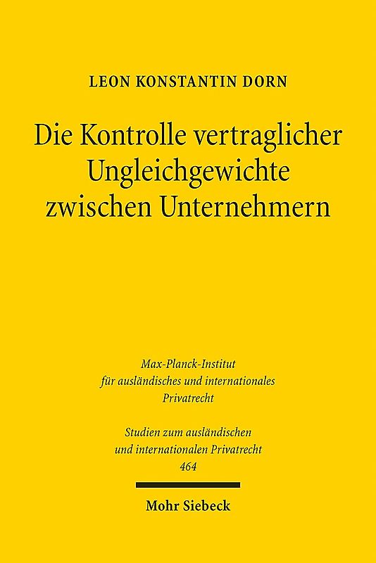 Die Kontrolle vertraglicher Ungleichgewichte zwischen Unternehmern