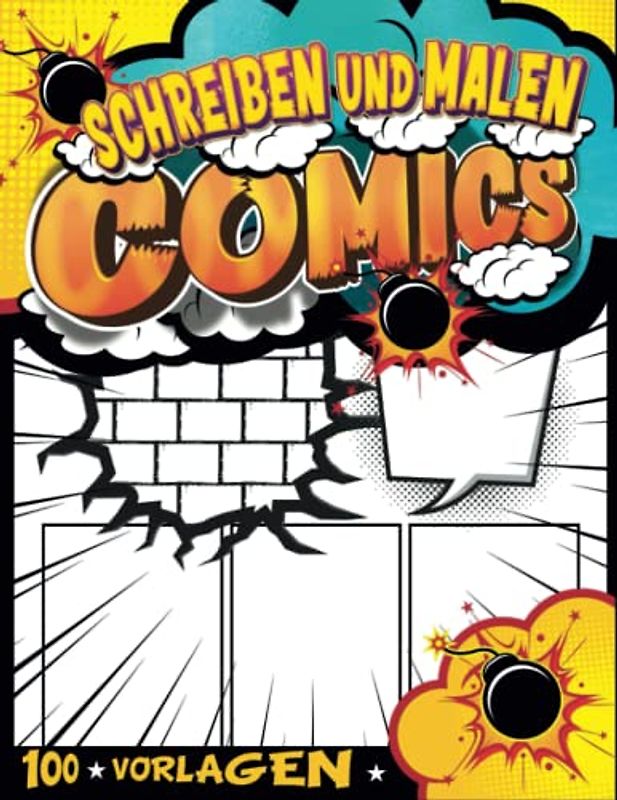 Comic Art Creation Sketchbook: Zeichne Und Schreibe Einen Comic | Vorlagen Zum Erstellen Von Comics | Lustige Weihnachtsgeschenke Und Geschenkideen