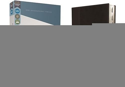 Niv, Personal Size Bible, Large Print, Leathersoft, Black, Red Letter, Thumb Indexed, Comfort Print