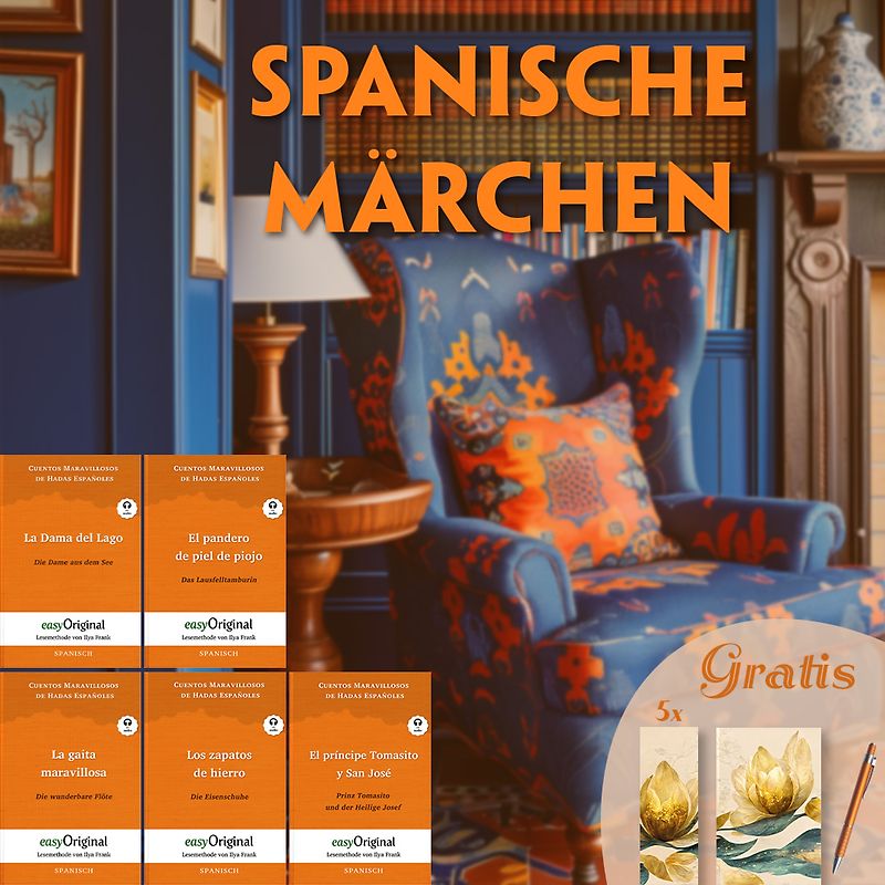 Spanische Märchen (5 Bücher + Audio-Online + exklusive Extras) - Frank-Lesemethode