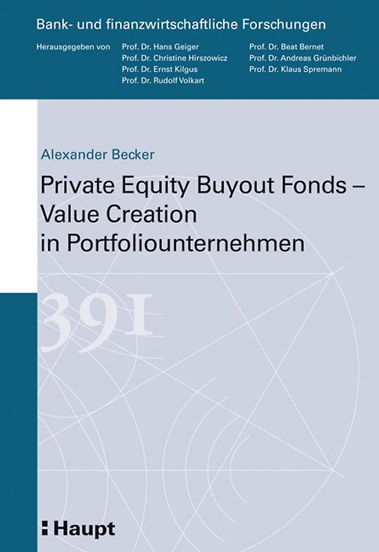 Private Equity Buyout Fonds - Value Creation in Portfoliounternehmen