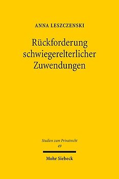 Rückforderung schwiegerelterlicher Zuwendungen