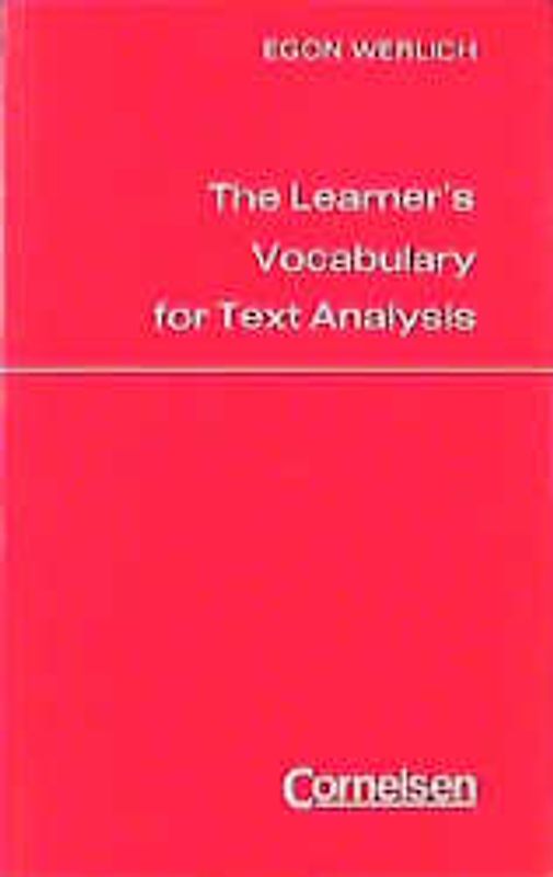 The Learner's Vocabulary for Text Analysis