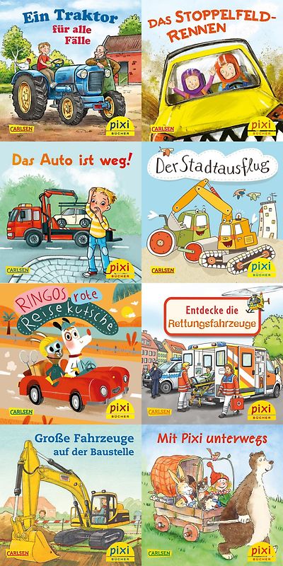 Pixi-8er-Set 247: Pixis bunte Fahrzeuge (8x1 Exemplar)