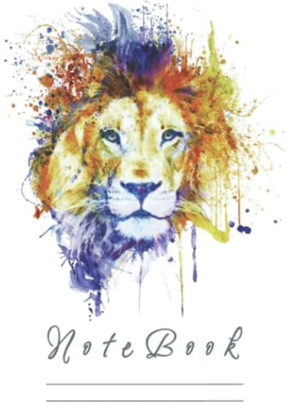 Notebook LION, 100 pages, notebook with a lion pattern, matte cover, size 6*9