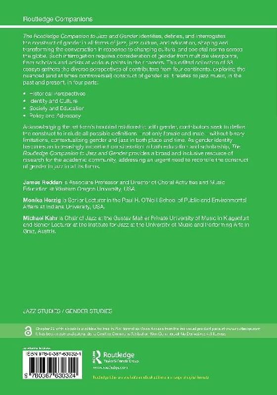 The Routledge Companion to Jazz and Gender