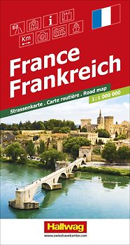 Hallwag Strassenkarte Frankreich 1:1 Mio.