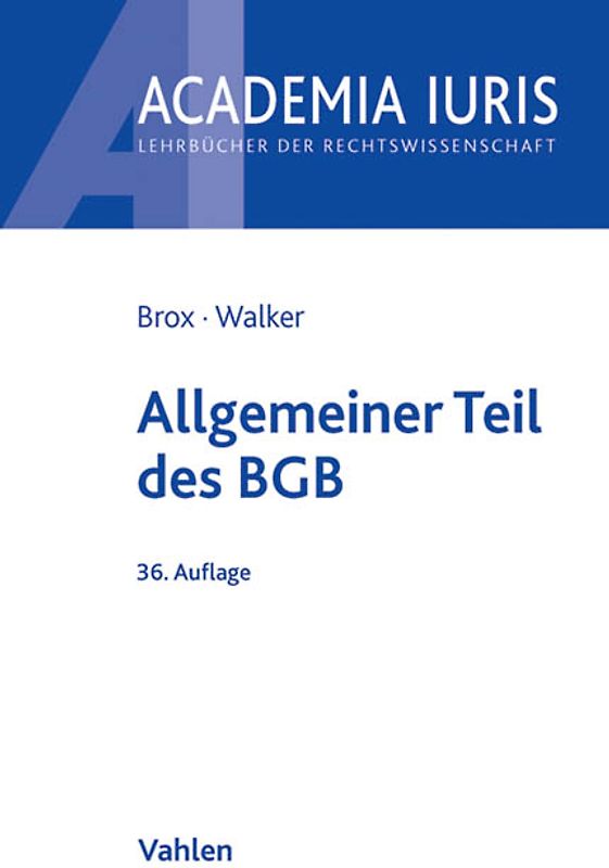Allgemeiner Teil des BGB