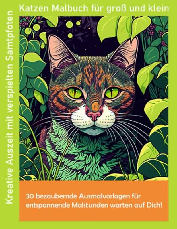 Katzen Malbuch für groß und klein: Kreative Auszeit mit verspielten Samtpfoten