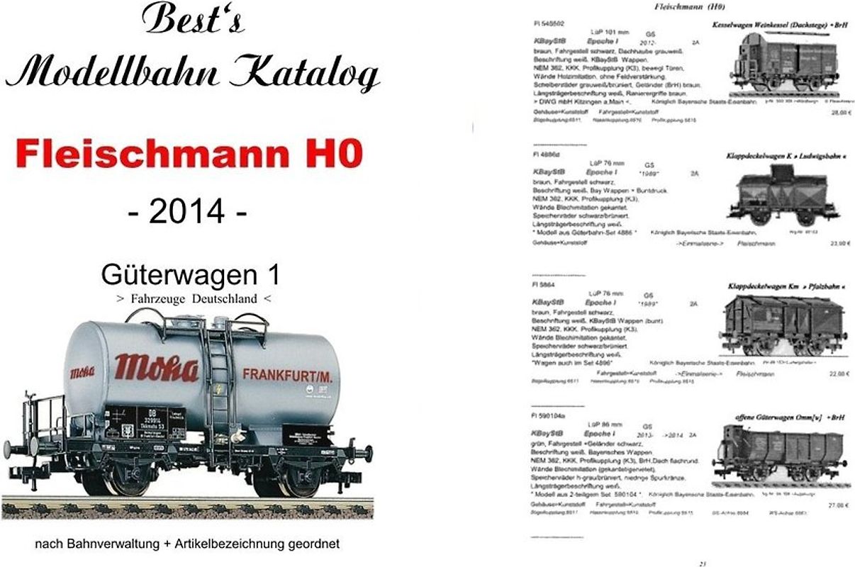 Best`s Modellbahn Katalog Fleischmann H0 Güterwagen 1 (Deutschland) 2014