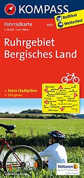 KOMPASS Fahrradkarte 3053 Ruhrgebiet - Bergisches Land 1:70.000