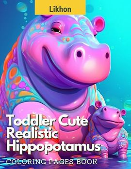 Likhon Toddler Cute Realistic Hippopotamus Coloring Pages Book