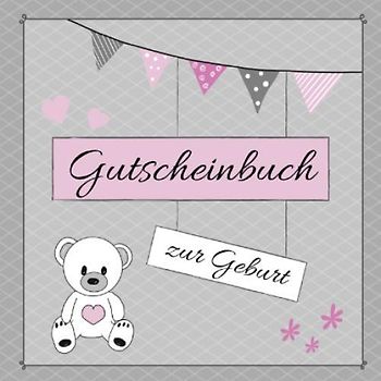 Gutscheinbuch zur Geburt: 12 farbige Gutscheine zum selbst gestalten | Geschenkidee zur Baby Shower - Babypinkeln - Baby Party | Edition rosa