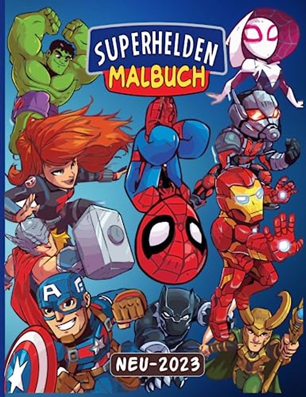 Superhelden Malbuch: Einfaches und großes Malbuch für Kleinkinder ab 50. Malvorlagen verschiedener Superhelden im einfachen und niedlichen Stil für ... Kindergartenalter (Let's Color Superhelden))