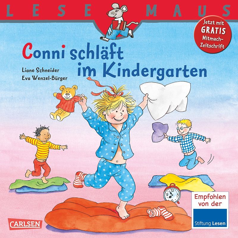 LESEMAUS 102: Conni schläft im Kindergarten