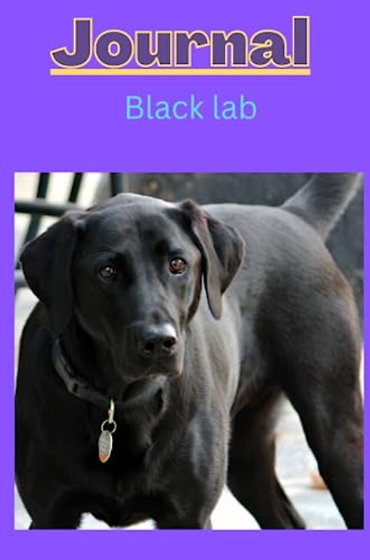 Black lab dog Journal series 3 with a purple background