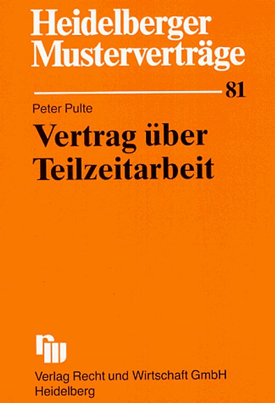 Vertrag über Teilzeitarbeit. Und geringfügige Beschäftigung