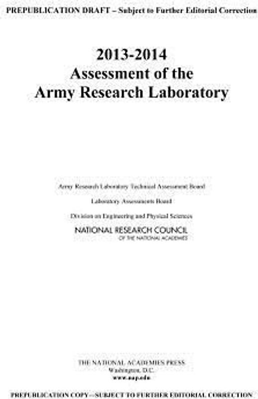 2013-2014 Assessment of the Army Research Laboratory