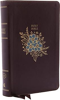 KJV, Deluxe Reference Bible, Personal Size Giant Print, Imitation Leather, Burgundy, Red Letter Edition