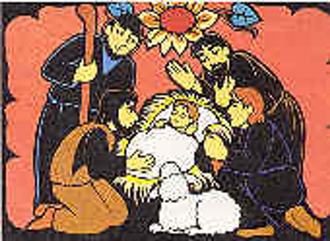 Himmel und Erde freuen sich. heut ist Jesus geboren. Hirten und Schafe freuen sich heut ist Jesus geboren