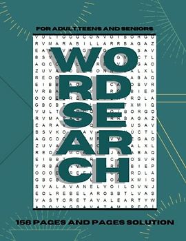 Wordsearch book for adults and children to complete with the whole family: Contains 156 pages, solution pages, pages on different topics and more.