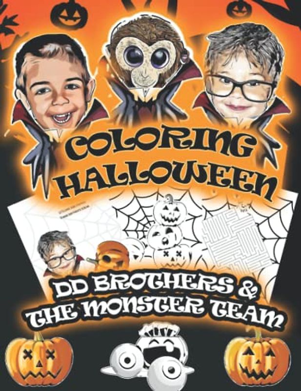 Coloring Halloween DD Brothers And Monsters Team (Supperfunny Adventures DD Brothers)