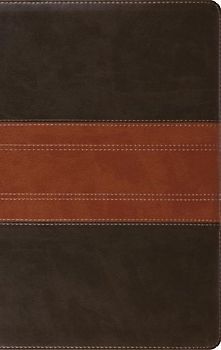 ESV Large Print Personal Size Bible, Red Letter, Thumb Indexed (Trutone, Forest/Tan, Trail Design)
