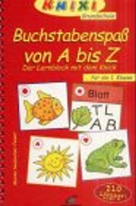 Buchstabenspass von A - Z. Der Lernblock mit dem Knick für die 1. Klasse