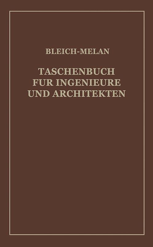 Taschenbuch für Ingenieure und Architekten