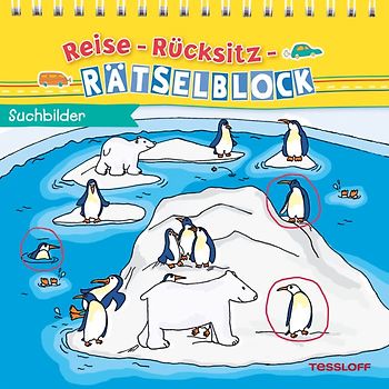 Reise-Rücksitz-Rätselblock Suchbilder