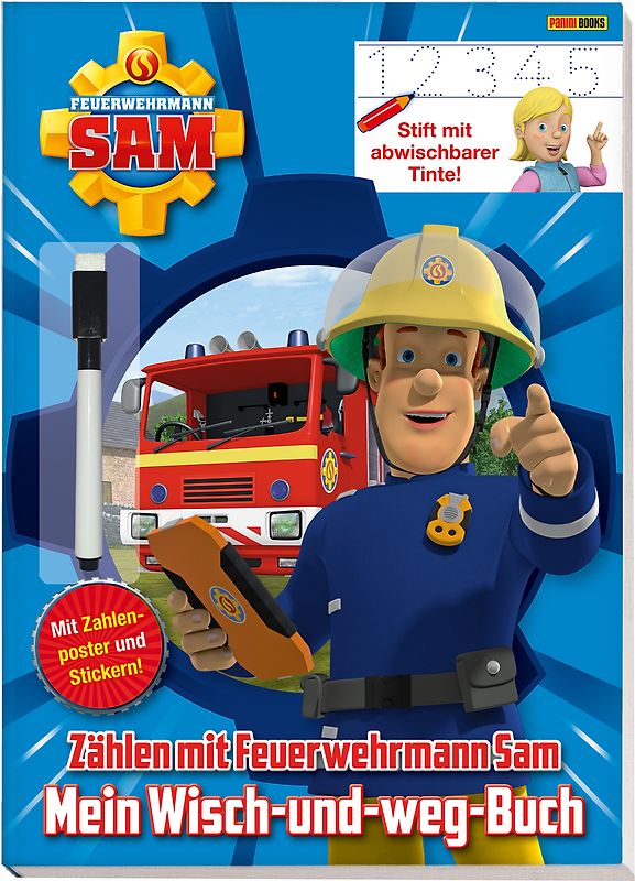 Feuerwehrmann Sam: Mein Wisch-und-weg-Buch: Zählen mit Feuerwehrmann Sam