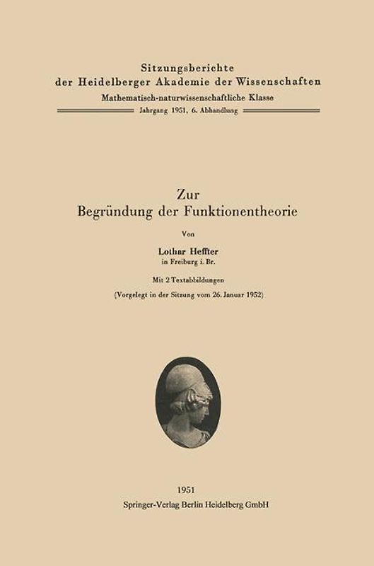 Zur Begründung der Funktionentheorie