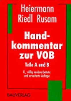 Handkommentar zur VOB. Teile A und B