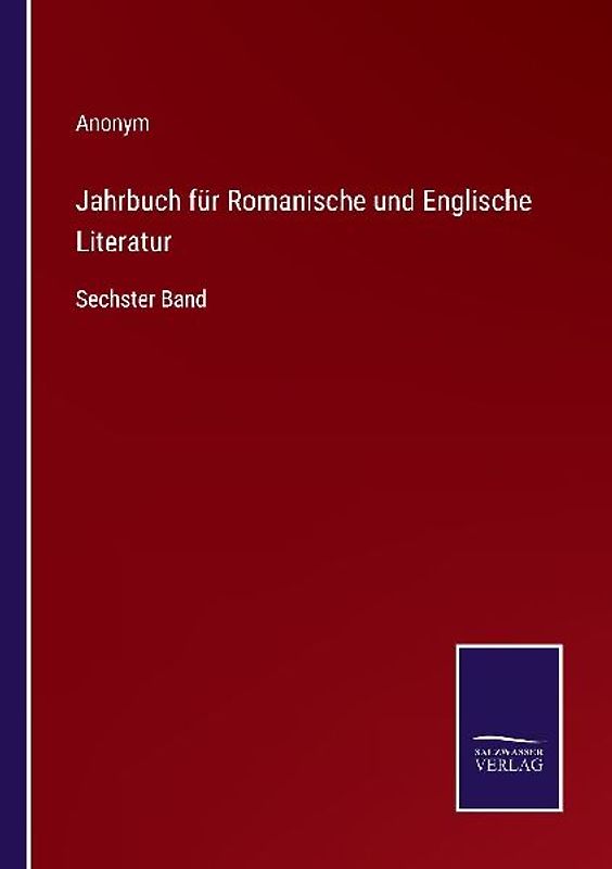 Jahrbuch für Romanische und Englische Literatur