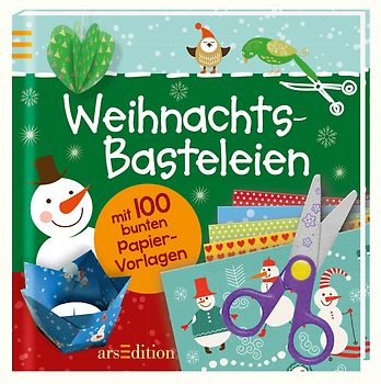 Weihnachtsbasteleien mit 100 bunten Papiervorlagen