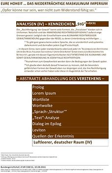 ANALYSEN / EURE HOHEIT … DAS NIEDERTRÄCHTIGE MASKULINUM IMPERIUM – ANALYSEN (IV) – KENNZEICHEN „StG“