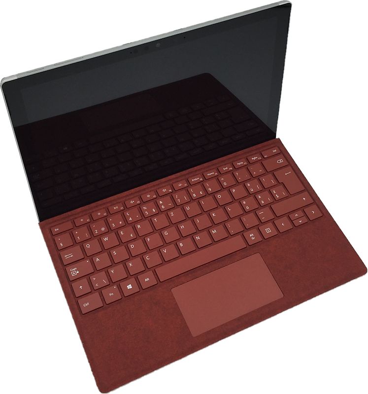 Microsoft Surface Pro 7 12,3" Intel Core i5 128GB SSD 8GB RAM [Wi-Fi, inkl. rotem Keyboard Dock, Surface Pro 4-Type Cover] platin grau